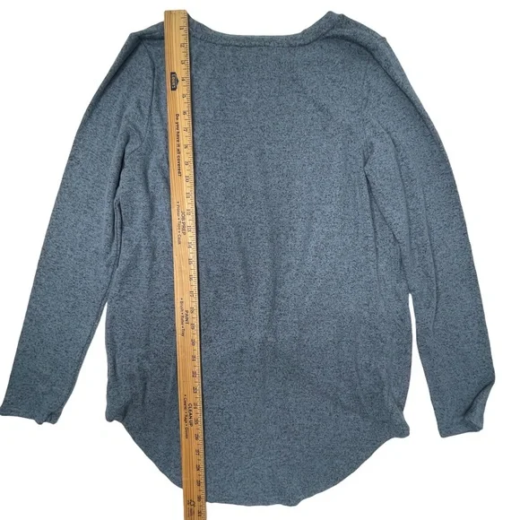 Young Fabulous & Broke Blue Marled Twist Front Soft Knit Top Size Large NWT - Picture 10 of 10